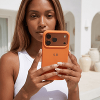 Orange Personalized Liquid Silicone iPhone Case - Snap Bands