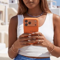 Orange Personalized Liquid Silicone iPhone Case - Snap Bands