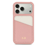 Pink iPhone Case with Card Holder Two Colors - Snap Bands