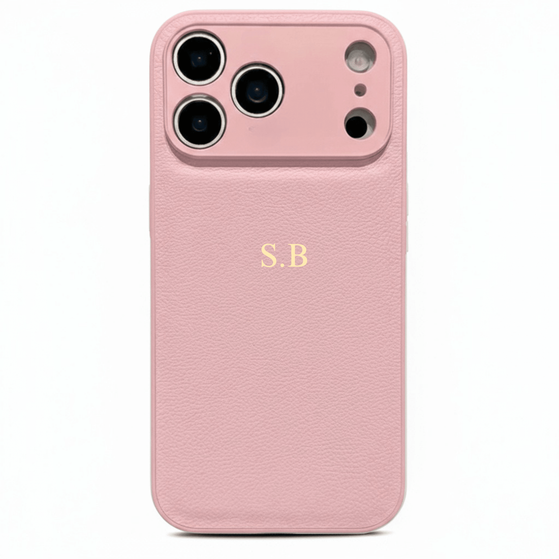 Pink Leather iPhone Case - Snap Bands