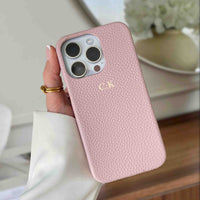 Pink Pebble Leather iPhone Case - #Snap Bands#