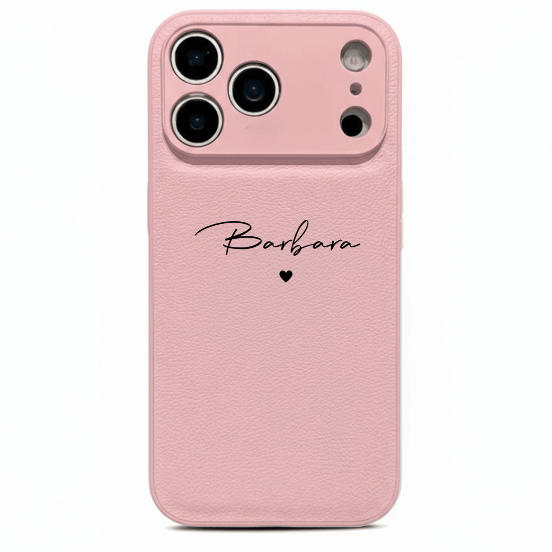 Pink Personalized Leather iPhone Case - Snap Bands
