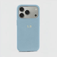 Blue Leather iPhone Case