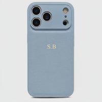 Blue Leather iPhone Case