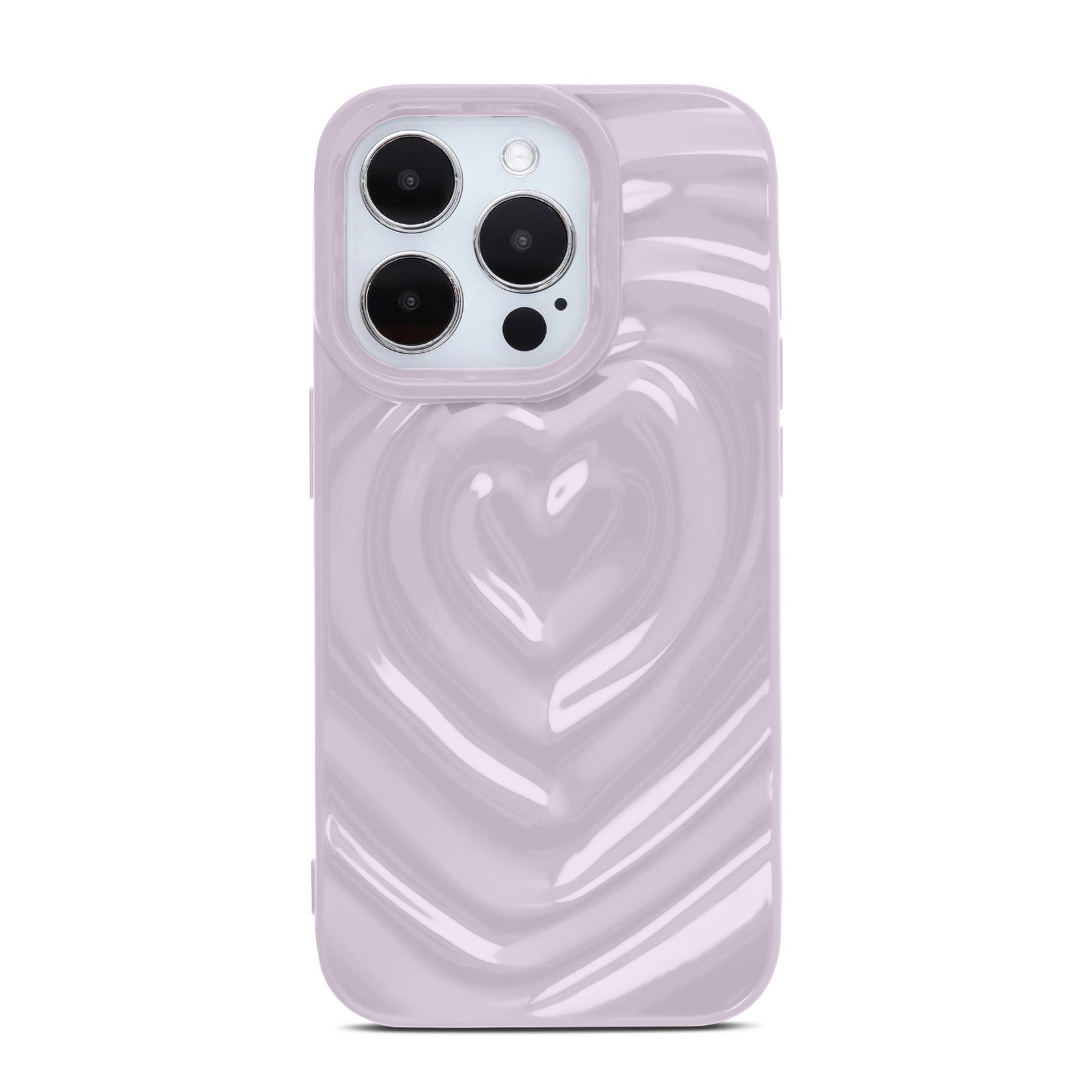 Purple 3D Heart iPhone Case