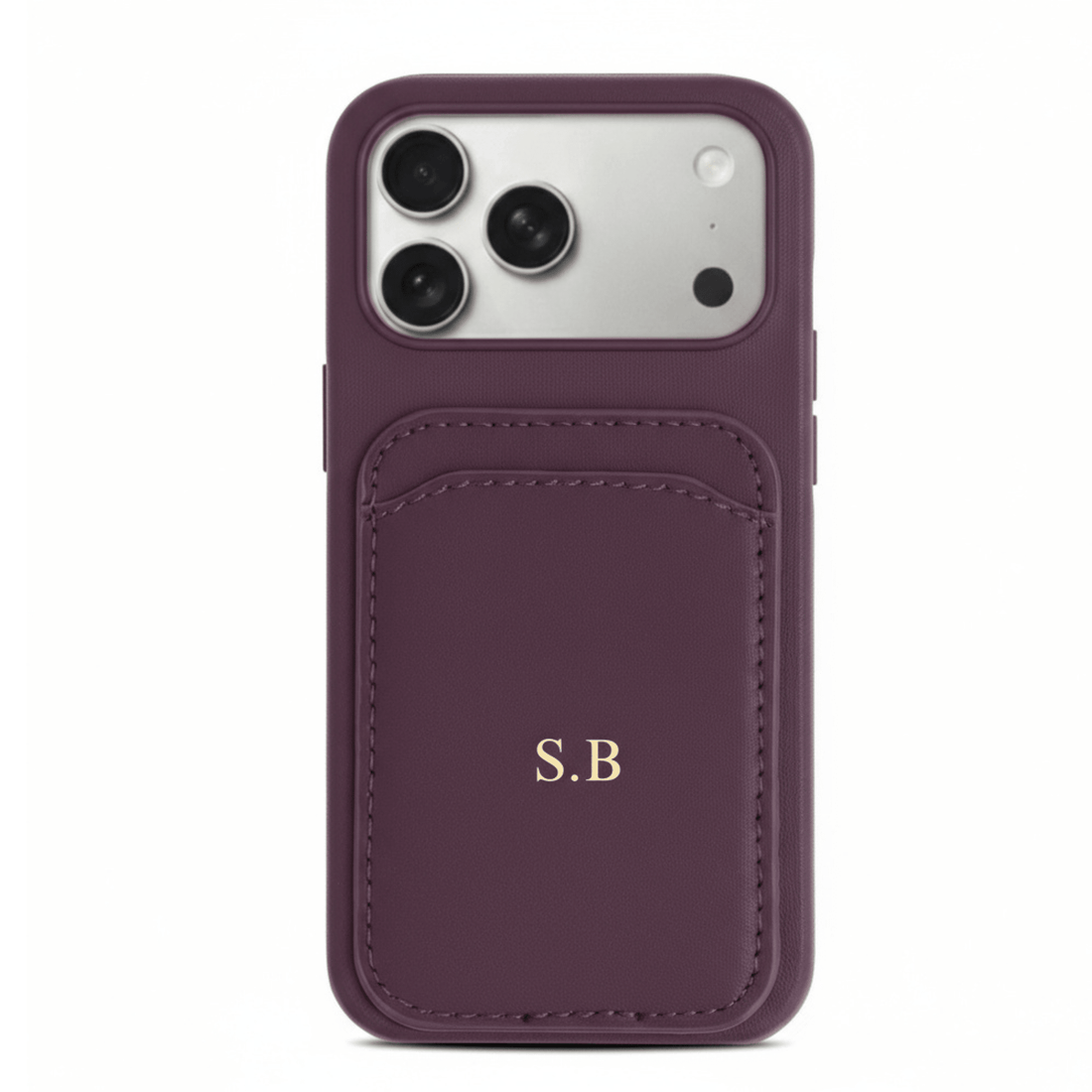 Purple iPhone Case with Card Holder - Snap Bands