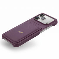 Purple iPhone Case with Card Holder - Snap Bands
