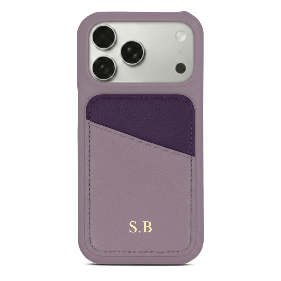 Purple iPhone Case with Card Holder Two Colors - Snap Bands