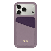 Purple iPhone Case with Card Holder Two Colors - Snap Bands