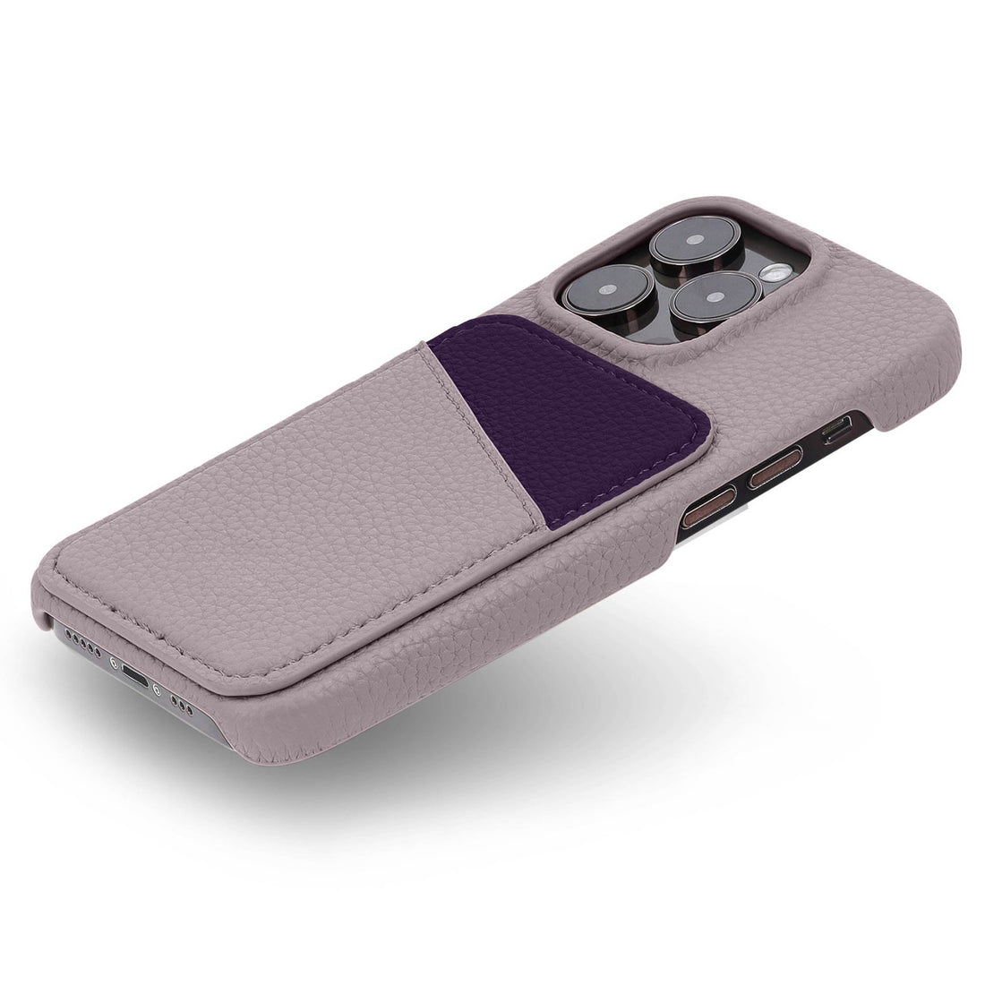 Purple iPhone Case with Card Holder Two Colors - Snap Bands