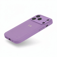 Purple Leather iPhone Case - Snap Bands