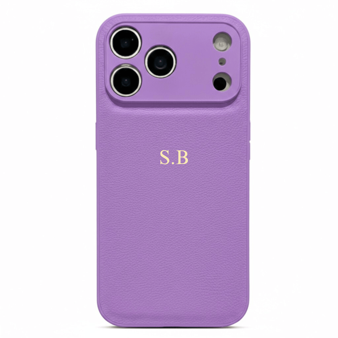 Purple Leather iPhone Case - Snap Bands
