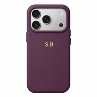 Purple Magnetic Leather iPhone Case - Snap Bands