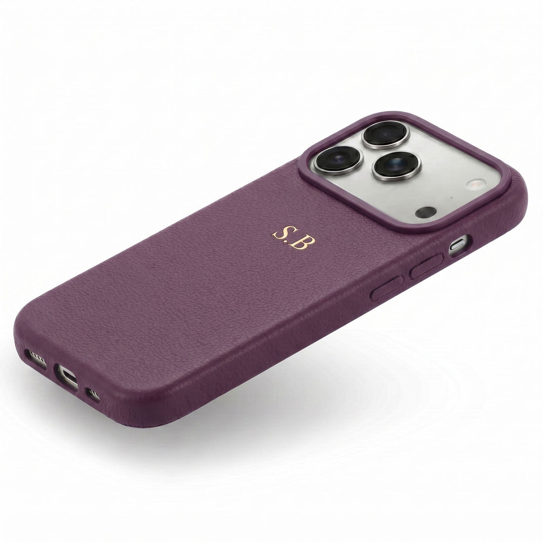 Purple Magnetic Leather iPhone Case - Snap Bands