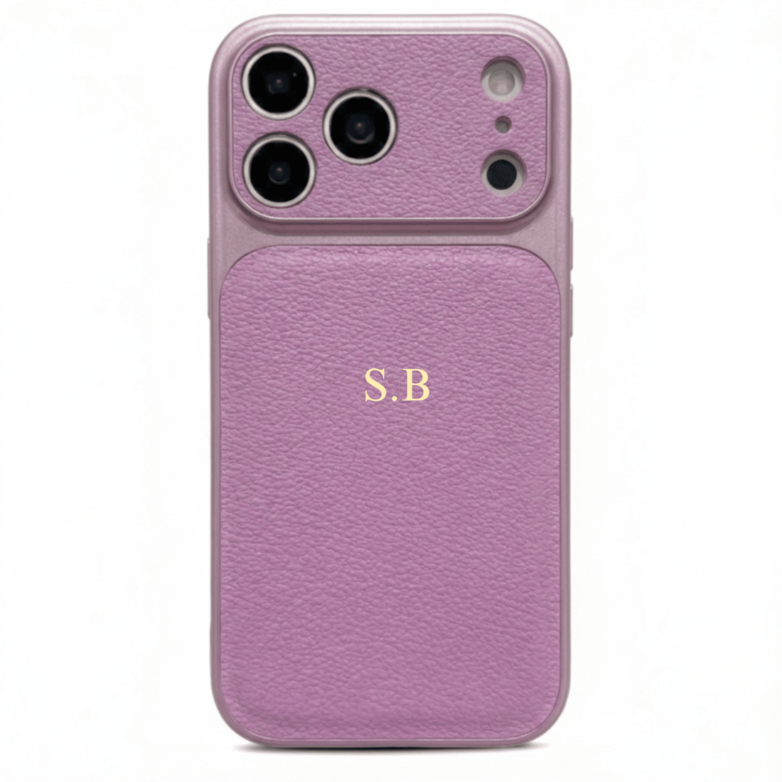 Purple Personalized iPhone Case With Leather - Snap Bands