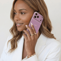 Purple Personalized iPhone Case With Leather - Snap Bands