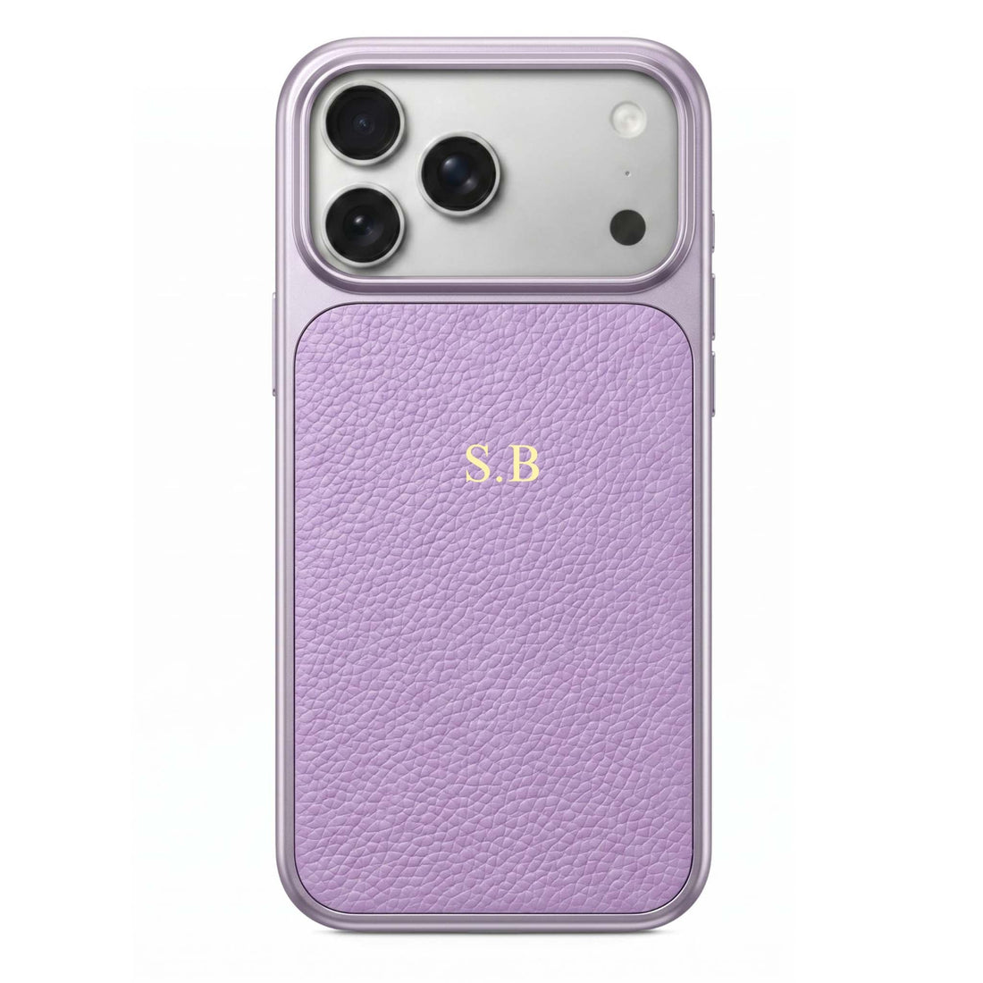 Purple Personalized iPhone Case With Leather - Snap Bands