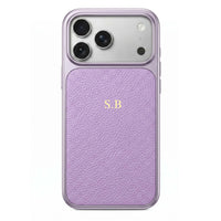 Purple Personalized iPhone Case With Leather - Snap Bands