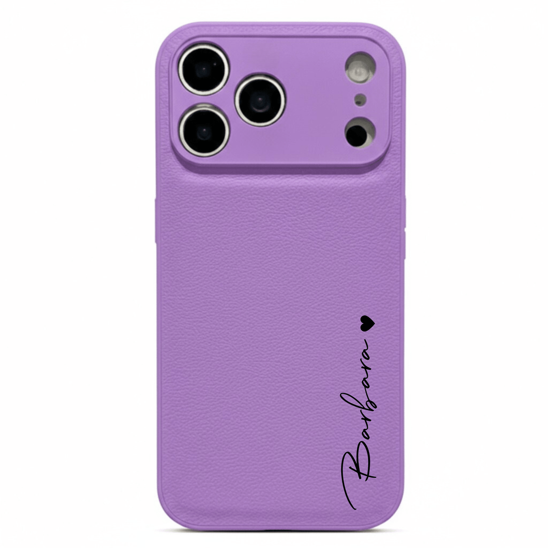 Purple Personalized Leather iPhone Case - Snap Bands