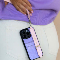 Purple Pink iPhone Case with Strap - Snap Bands