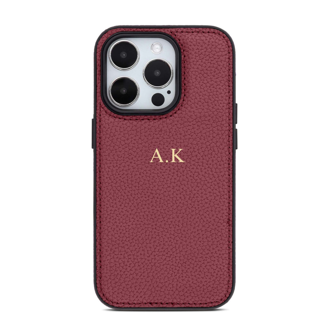 Red Leather iPhone Case with Your Monogram - #Snap Bands#