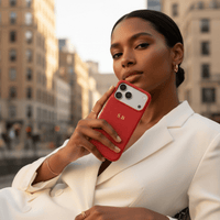 Red Leather Snake iPhone Case - Snap Bands