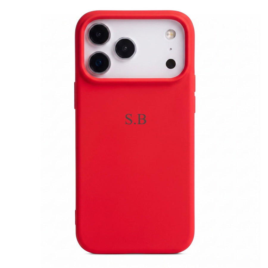 Red Personalized Liquid Silicone iPhone Case - Snap Bands