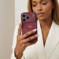 Red Suede iPhone Case - Snap Bands