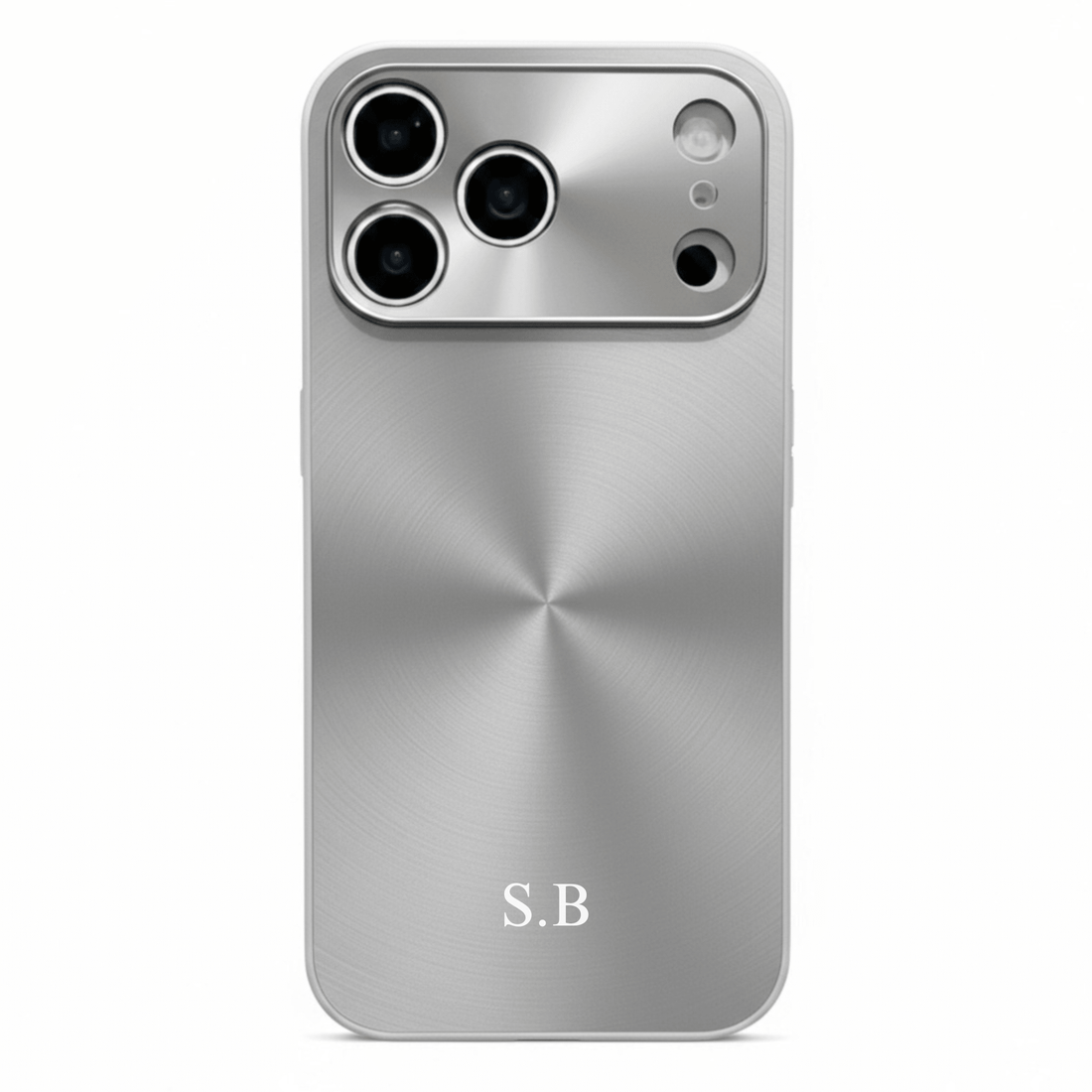 Silver Flashy Alu iPhone Case - Snap Bands