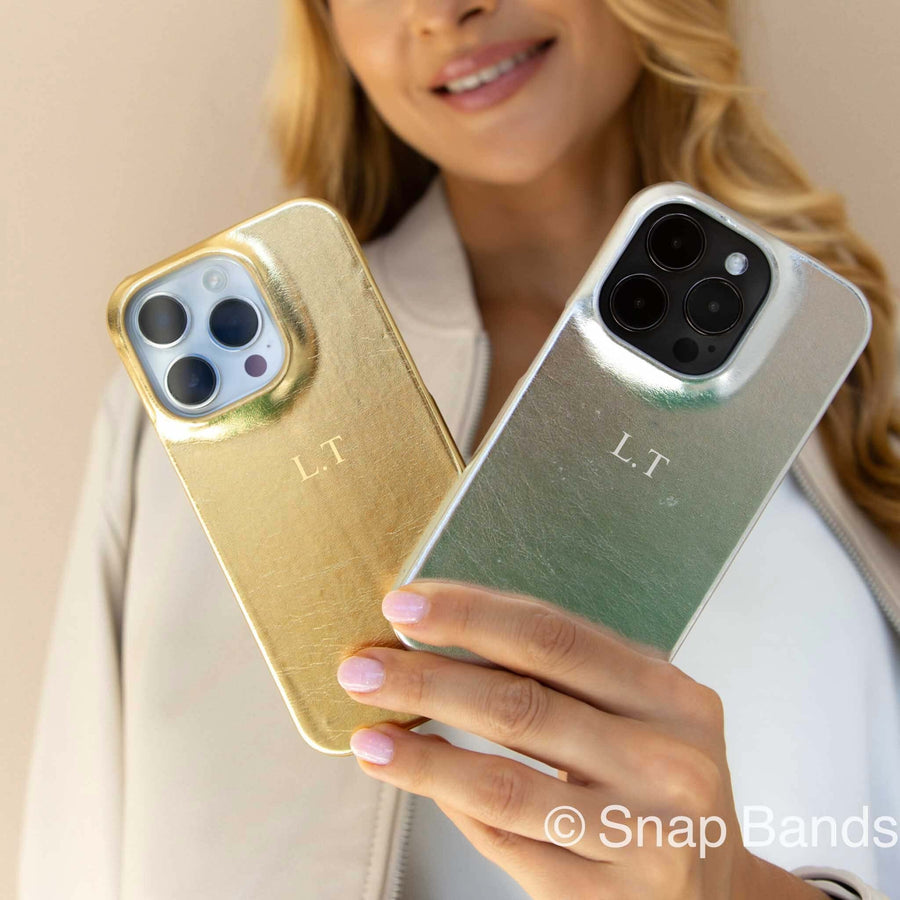 Silver Personalized iPhone Case - Snap Bands