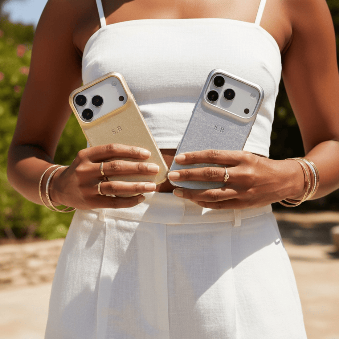 Silver Personalized iPhone Case - Snap Bands