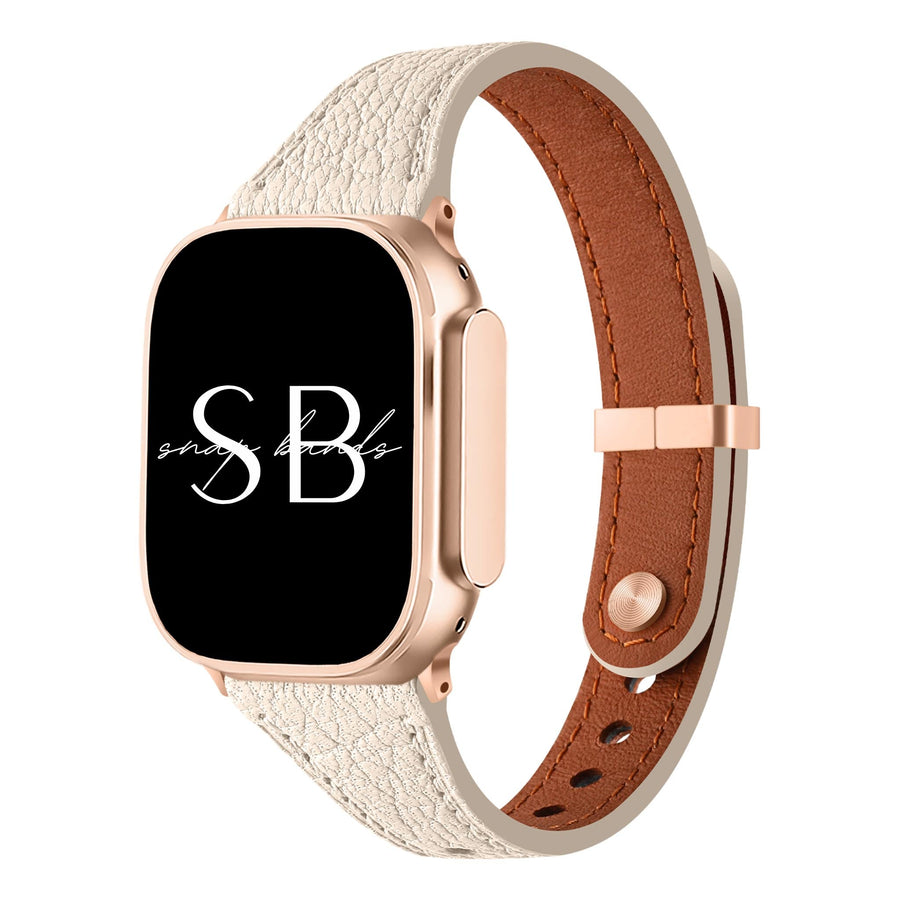 Slim Leather Band Meda - Snap Bands