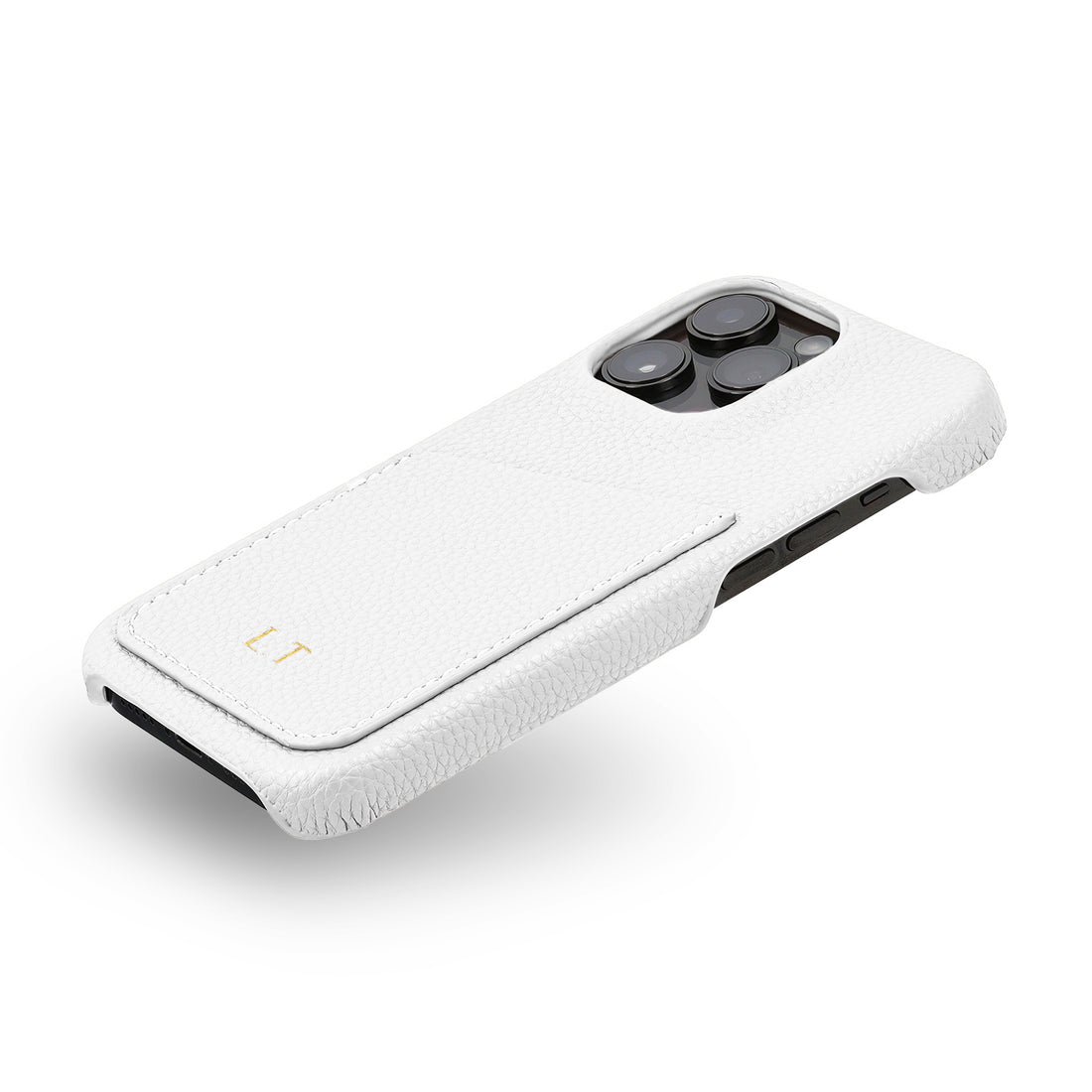 White Card Holder Leather iPhone Case