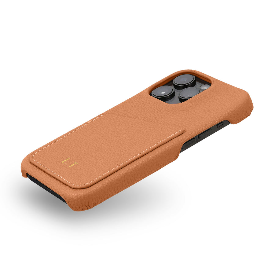 Brown Card Holder Leather iPhone Case