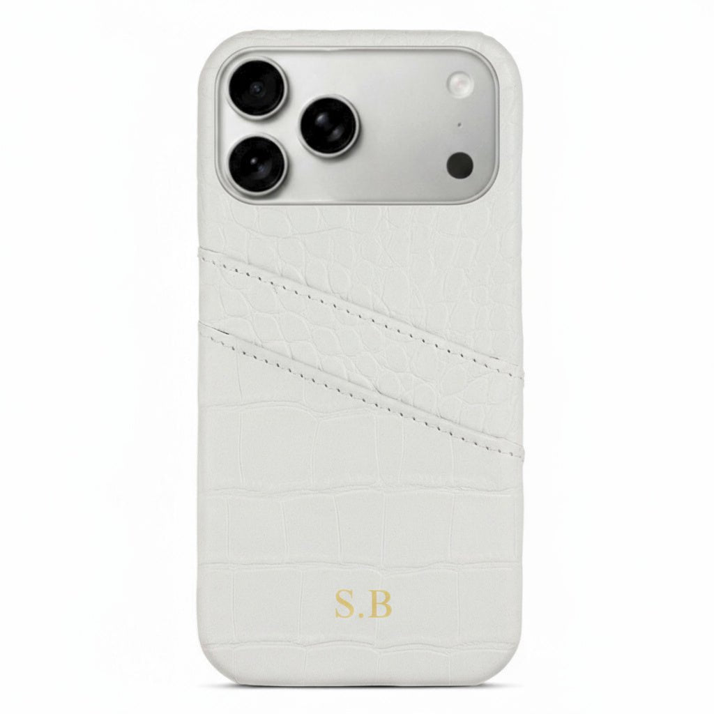 White Crocodile iPhone Case - Snap Bands