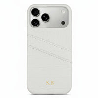 White Crocodile iPhone Case - Snap Bands