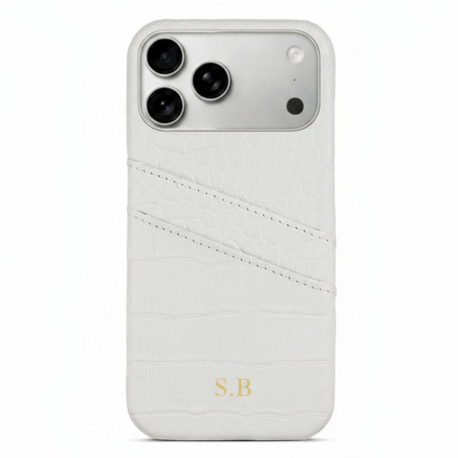 White Crocodile iPhone Case - Snap Bands
