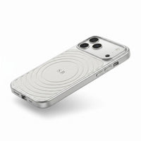 White Personalized Magnetic iPhone Case With Leather - Snap Bands