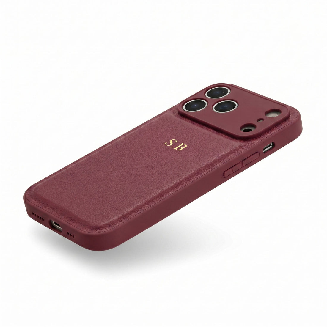 Wine Personalized Leather iPhone Case - Snap Bands
