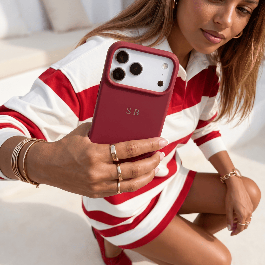 Wine Personalized Liquid Silicone iPhone Case - Snap Bands