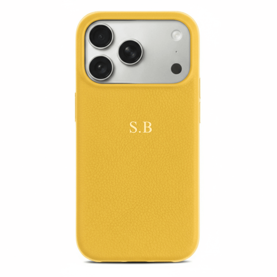 Yellow Leather iPhone Case - Snap Bands