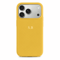 Yellow Leather iPhone Case - Snap Bands