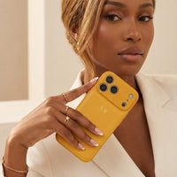Yellow Leather iPhone Case - Snap Bands