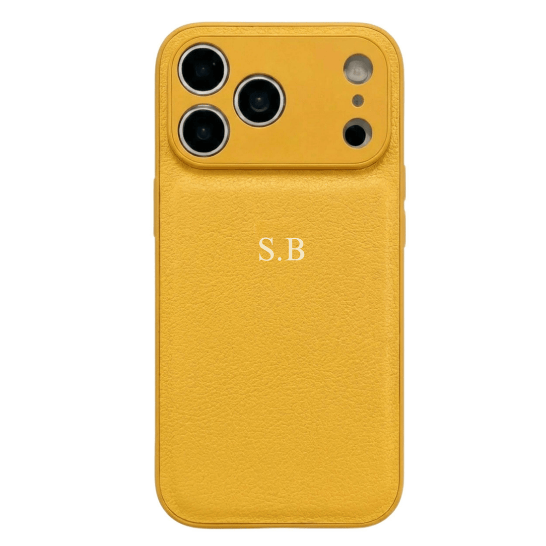 Yellow Leather iPhone Case - Snap Bands