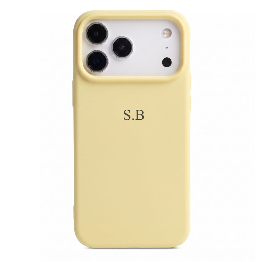 Yellow Personalized Liquid Silicone iPhone Case - Snap Bands