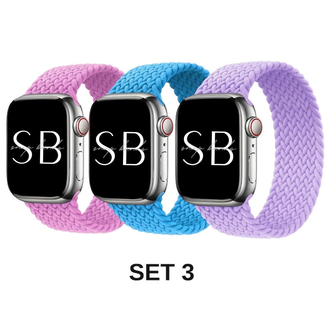3 Pack Nylon Woven Bands - #Snap Bands#
